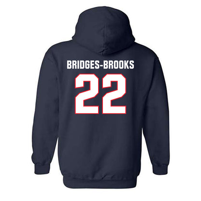 UConn - NCAA Football : Axavier Bridges-Brooks - Classic Shersey Hooded Sweatshirt-1