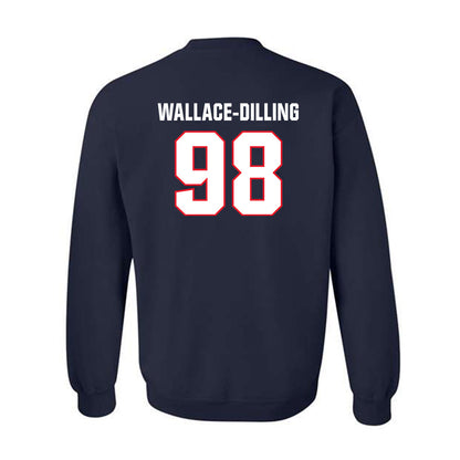 UConn - NCAA Football : Nathaniel Wallace-Dilling - Classic Shersey Crewneck Sweatshirt-1