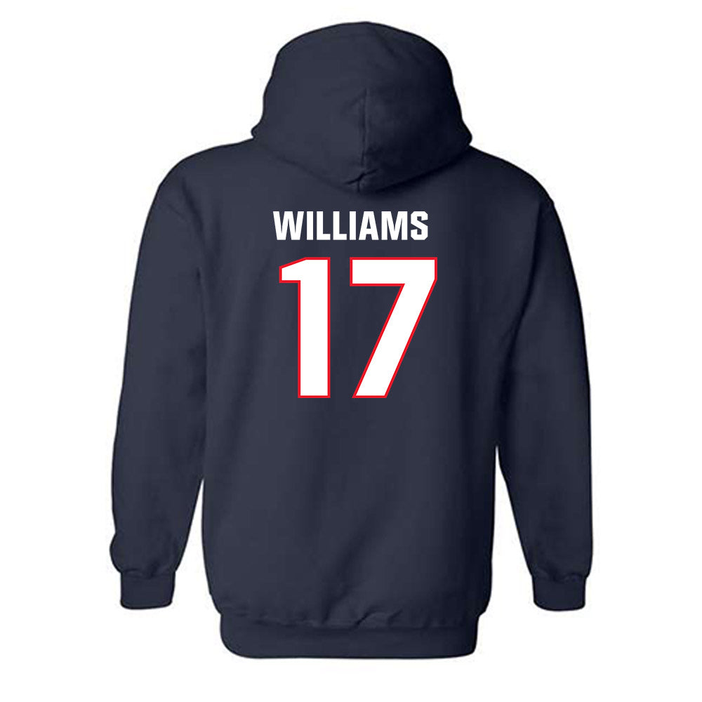 UConn - NCAA Football : Teddy Williams - Classic Shersey Hooded Sweatshirt