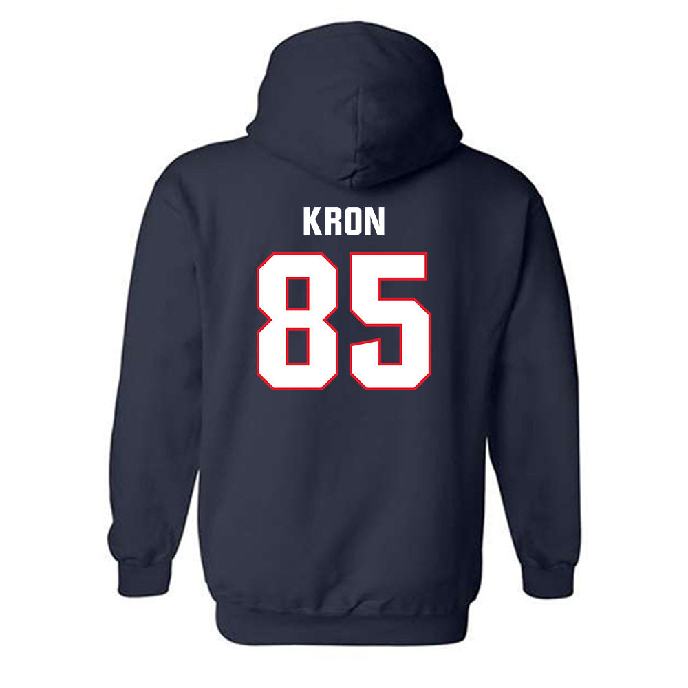 UConn - NCAA Football : Drew Kron - Classic Shersey Hooded Sweatshirt-1