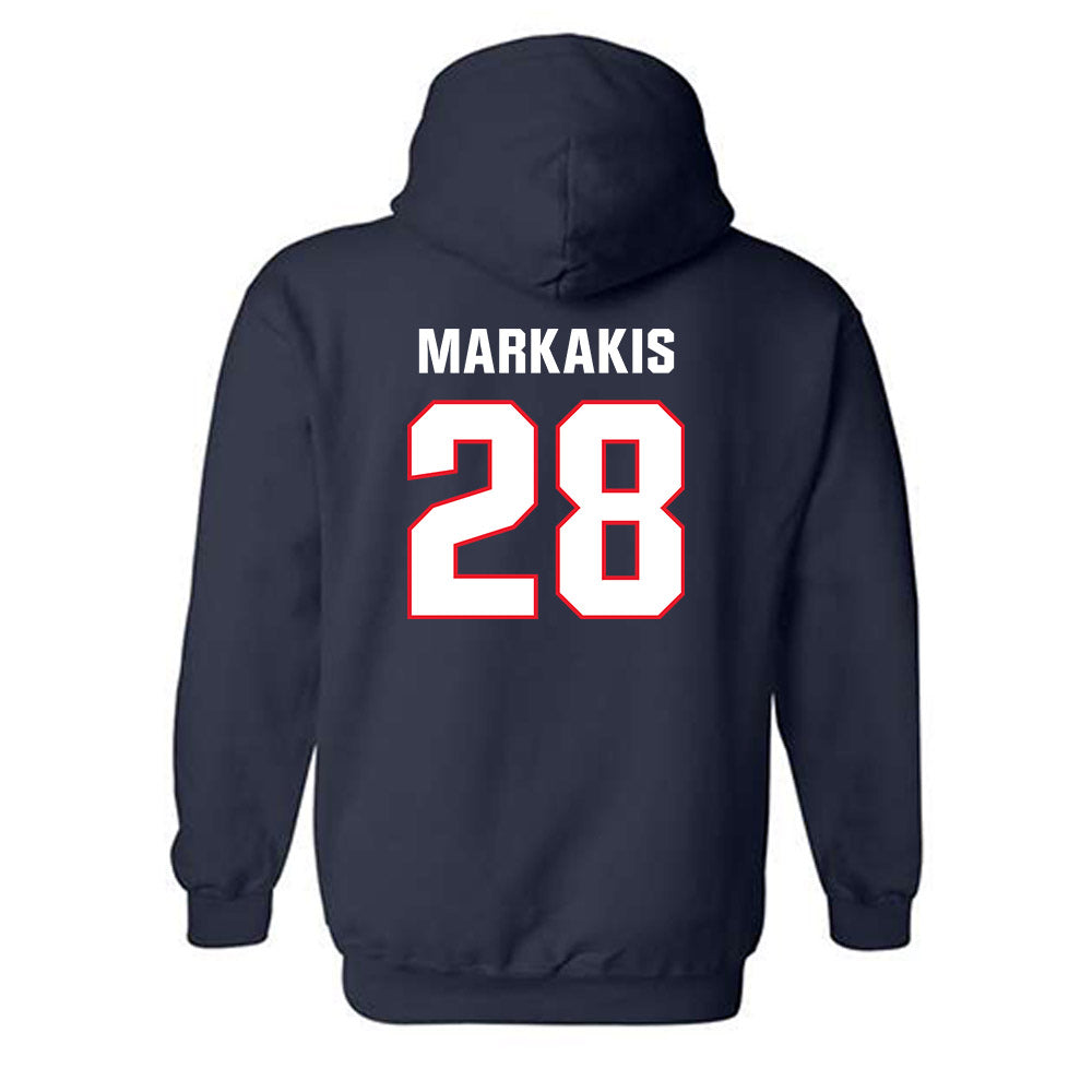 UConn - NCAA Women's Ice Hockey : Ellie Markakis - Classic Shersey Hooded Sweatshirt-1