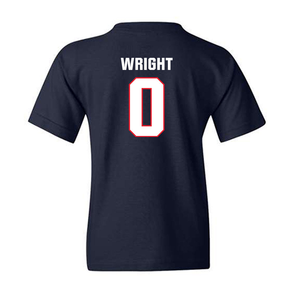 UConn - NCAA Football : Jordan Wright - Classic Shersey Youth T-Shirt-1