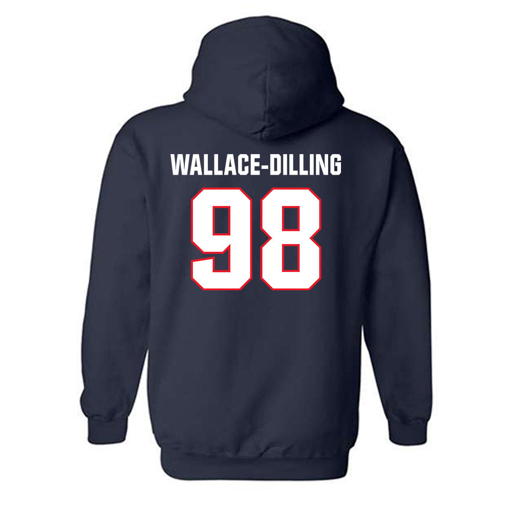 UConn - NCAA Football : Nathaniel Wallace-Dilling - Classic Shersey Hooded Sweatshirt-1