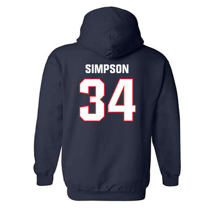 UConn - NCAA Men's Ice Hockey : Owen Simpson - Classic Shersey Hooded Sweatshirt