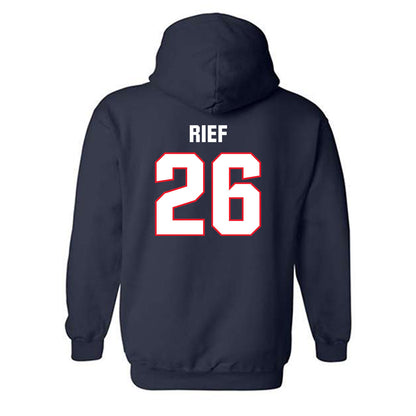 UConn - NCAA Football : Soren Rief - Classic Shersey Hooded Sweatshirt-1