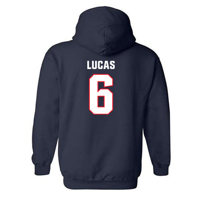 UConn - NCAA Men's Ice Hockey : Andrew Lucas - Classic Shersey Hooded Sweatshirt