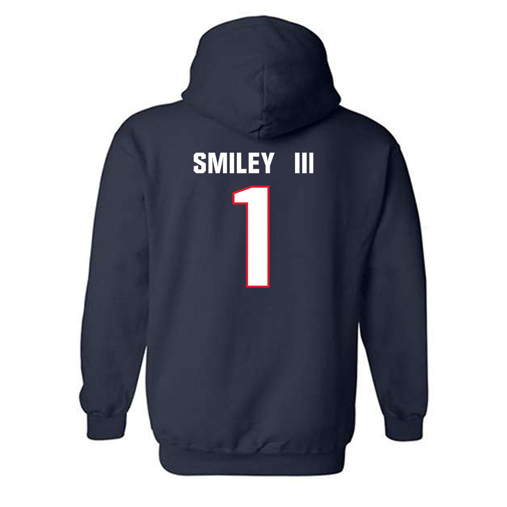 UConn - NCAA Football : Ben Smiley III - Classic Shersey Hooded Sweatshirt-1