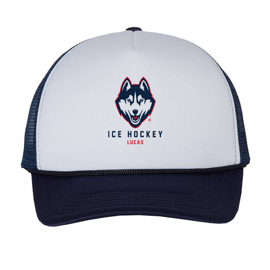 UConn - NCAA Men's Ice Hockey : Andrew Lucas - Trucker Hat