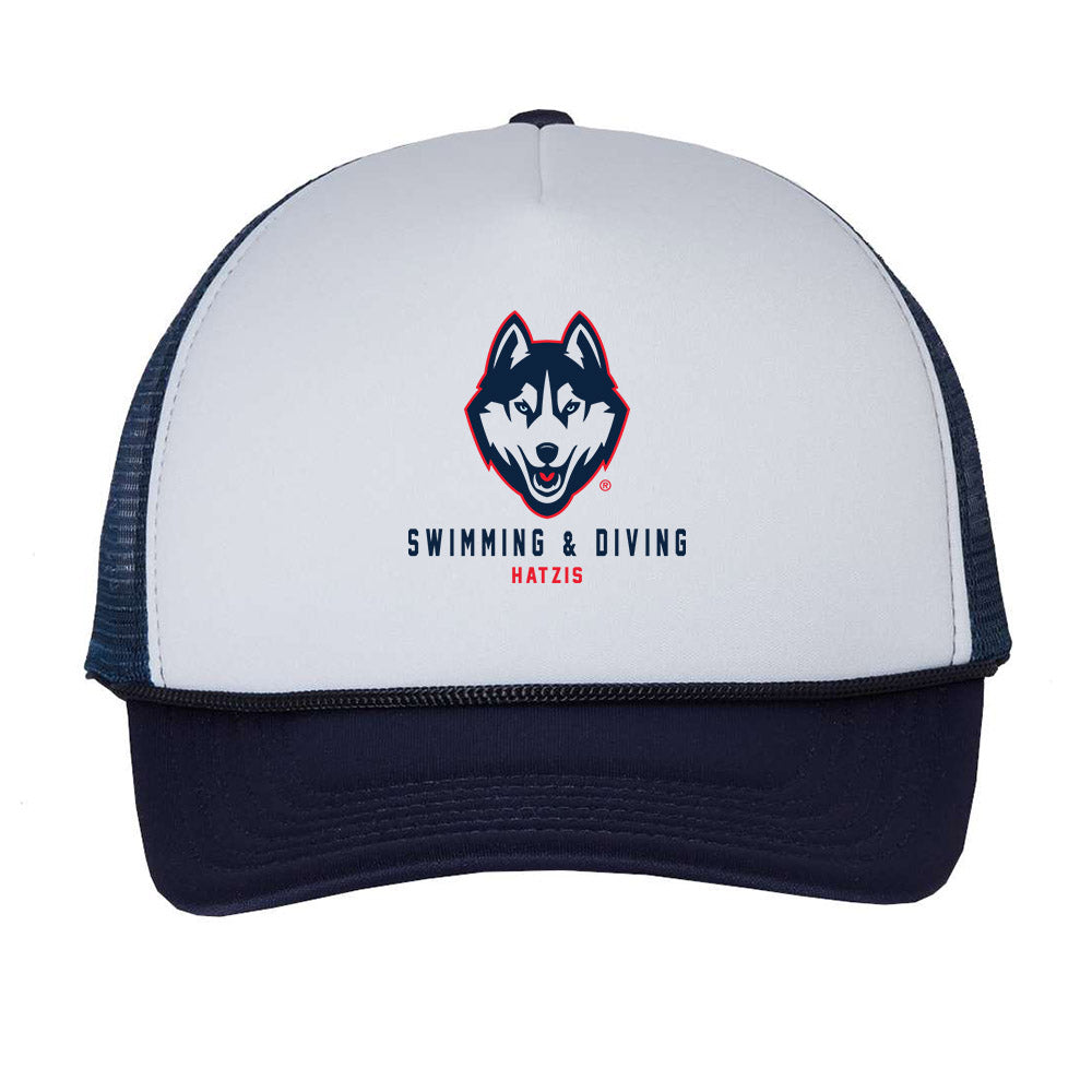 UConn - NCAA Women's Swimming & Diving : Mia Hatzis - Trucker Hat-0