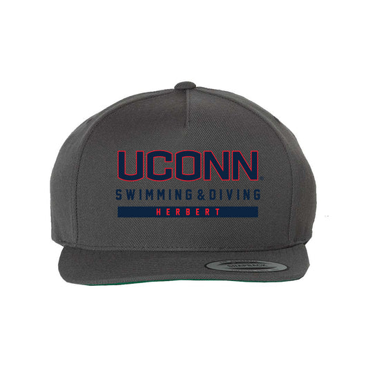 UConn - NCAA Women's Swimming & Diving : Olivia Herbert - Snapback Hat-0