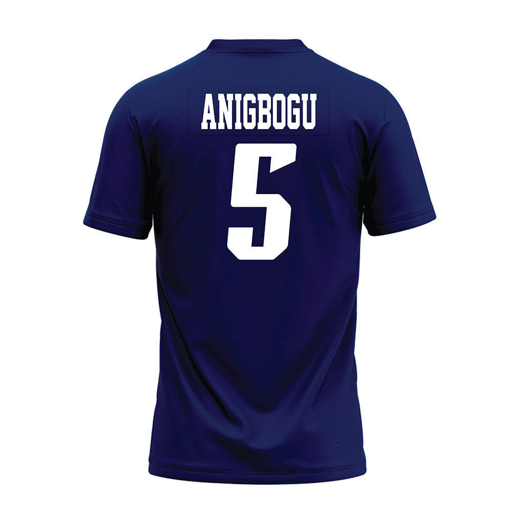 Rice - NCAA Football : Chike Anigbogu - Navy Blue AAC Premium Football Jersey