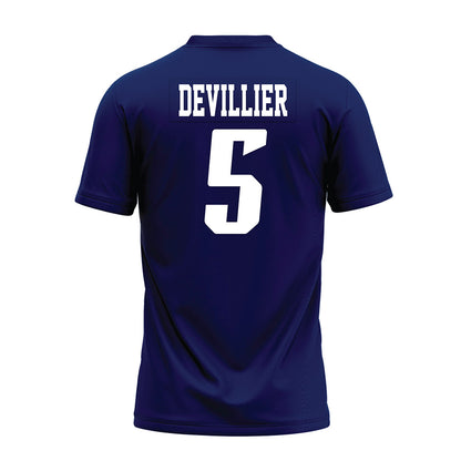 Rice - NCAA Football : Drew Devillier - Navy Blue AAC Premium Football Jersey-1