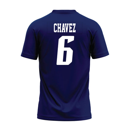 Rice - NCAA Football : Jo Chavez - Navy Blue AAC Premium Football Jersey-1