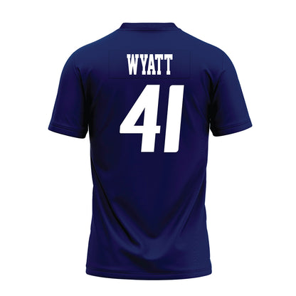 Rice - NCAA Football : Plae Wyatt - Navy Blue AAC Premium Football Jersey-1