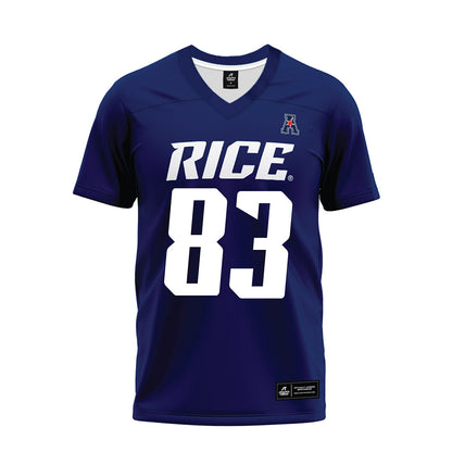 Rice - NCAA Football : Alexander Scherle - Navy Blue AAC Premium Football Jersey