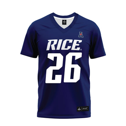 Rice - NCAA Football : Christian Francisco - Navy Blue AAC Premium Football Jersey