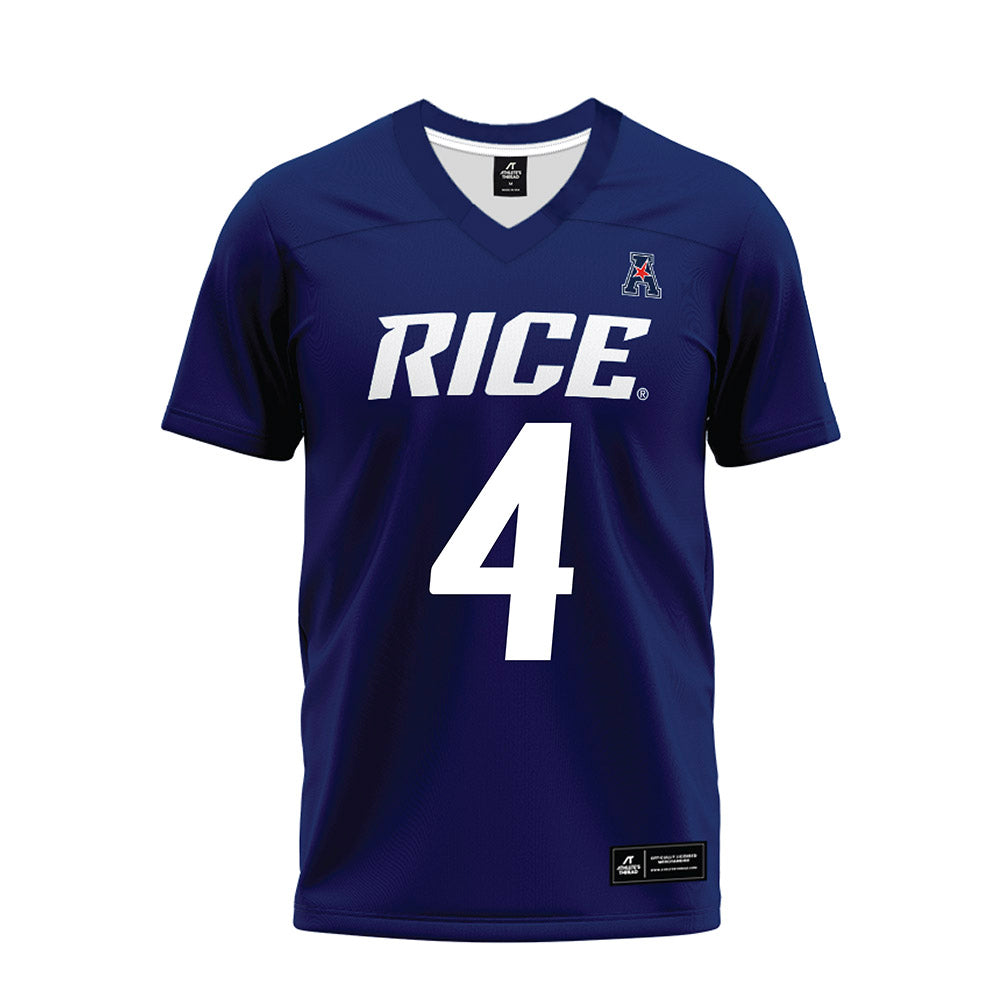 Rice - NCAA Football : Colin Giffen - Navy Blue AAC Premium Football Jersey