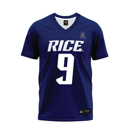 Rice - NCAA Football : Peyton Stevenson - Navy Blue AAC Premium Football Jersey