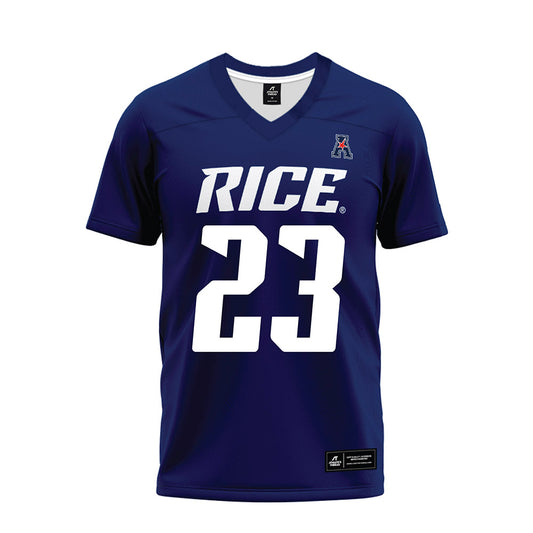 Rice - NCAA Football : Payton Matthews - Navy Blue AAC Premium Football Jersey-0