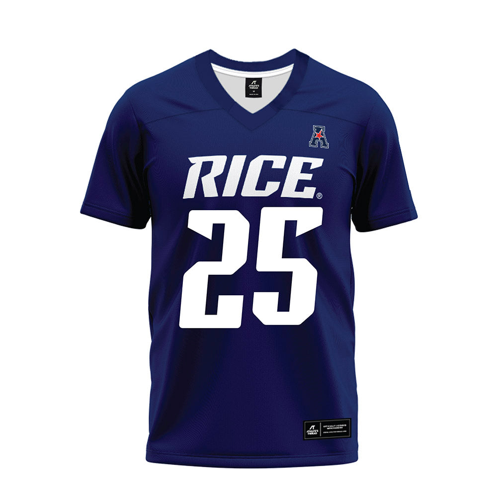 Rice - NCAA Football : Blaise Tita - Navy Blue AAC Premium Football Jersey-0