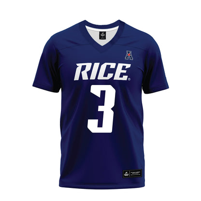 Rice - NCAA Football : JoVoni Johnson - Navy Blue AAC Premium Football Jersey