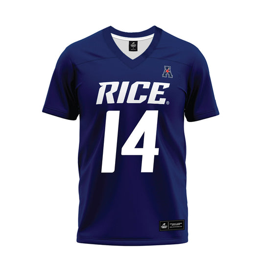 Rice - NCAA Football : Ephraim Dotson - Navy Blue AAC Premium Football Jersey