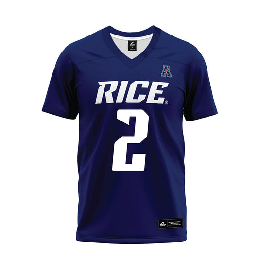 Rice - NCAA Football : DJ Arkansas - Navy Blue AAC Premium Football Jersey