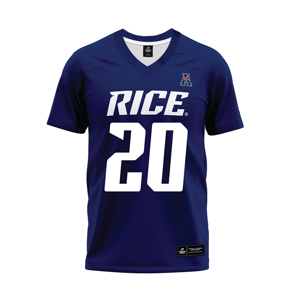 Rice - NCAA Football : Daelen Alexander - Navy Blue AAC Premium Football Jersey