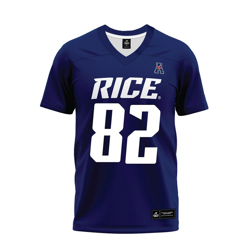 Rice - NCAA Football : Alexander Scherle - Navy Blue AAC Premium Football Jersey-0