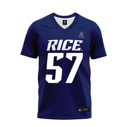 Rice - NCAA Football : Aquantis Clemmons - Navy Blue AAC Premium Football Jersey-0