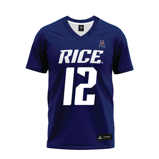 Rice - NCAA Football : Joshua Williams - Navy Blue AAC Premium Football Jersey