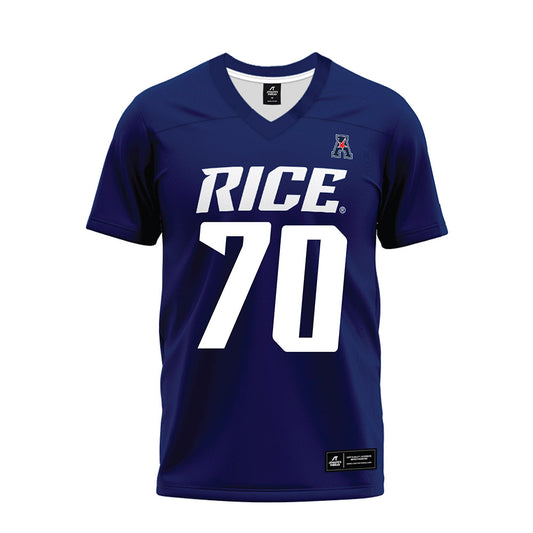 Rice - NCAA Football : Isaiah Gonzalez - Navy Blue AAC Premium Football Jersey