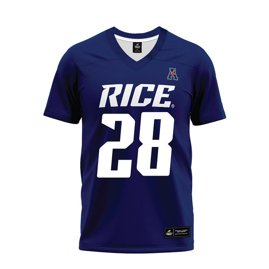 Rice - NCAA Football : Shepherd Bowling - Navy Blue AAC Premium Football Jersey