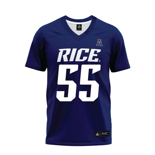 Rice - NCAA Football : Netane Fehoko - Navy Blue AAC Premium Football Jersey-0
