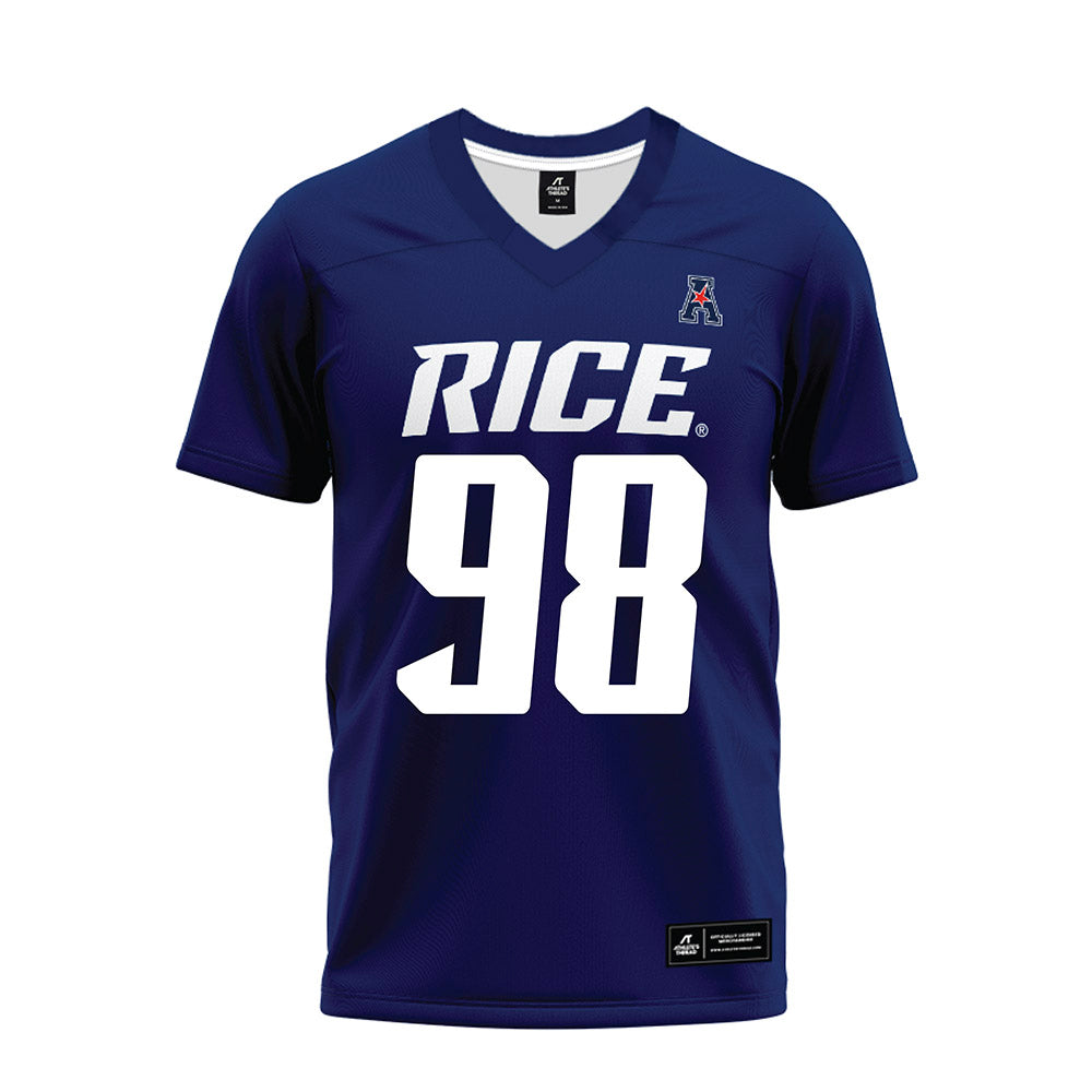 Rice - NCAA Football : Robert Rooks - Navy Blue AAC Premium Football Jersey-0