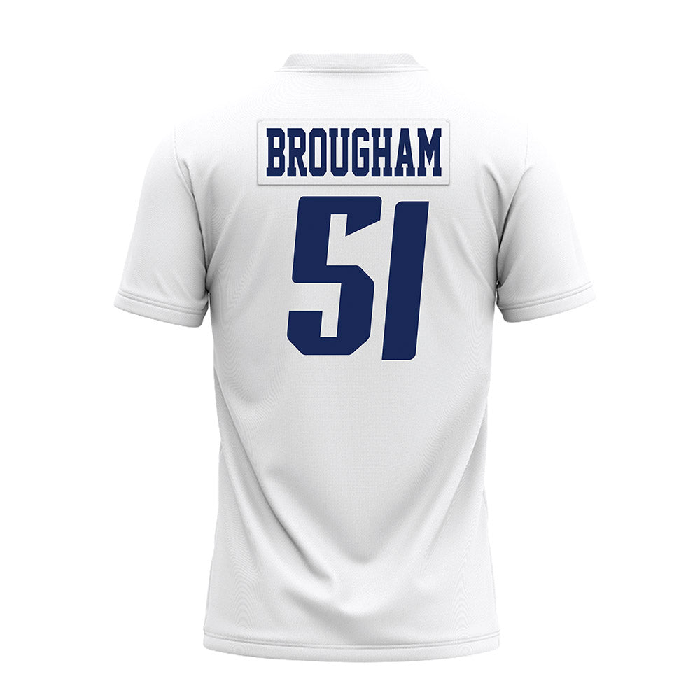 Rice - NCAA Football : Ethan Brougham - White AAC Premium Football Jersey