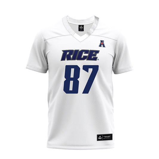 Rice - NCAA Football : Jack Bradley - White AAC Premium Football Jersey