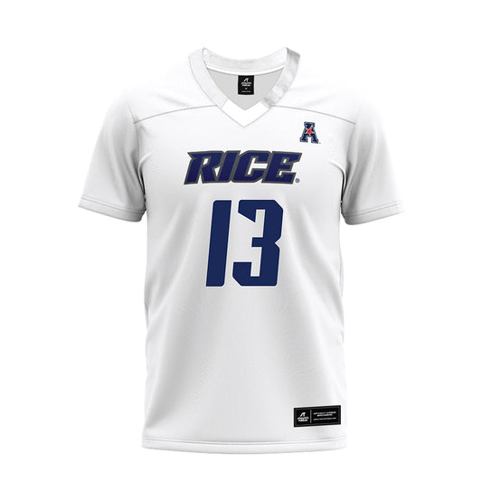 Rice - NCAA Football : Christian Edgar - White AAC Premium Football Jersey