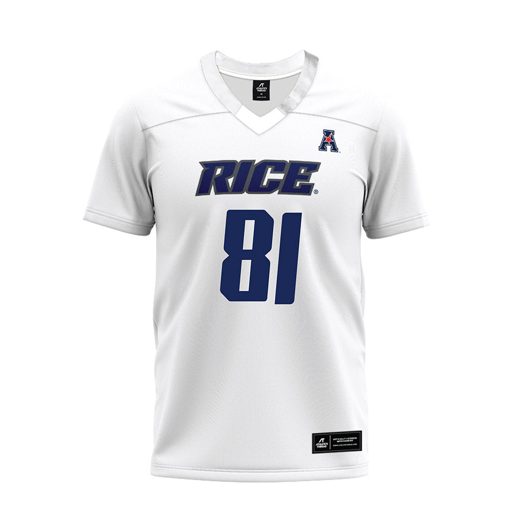 Rice - NCAA Football : Braylen Walker - White AAC Premium Football Jersey-0