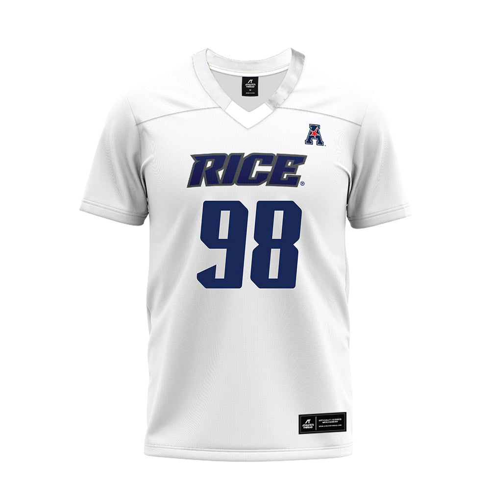 Rice - NCAA Football : Robert Rooks - White AAC Premium Football Jersey-0