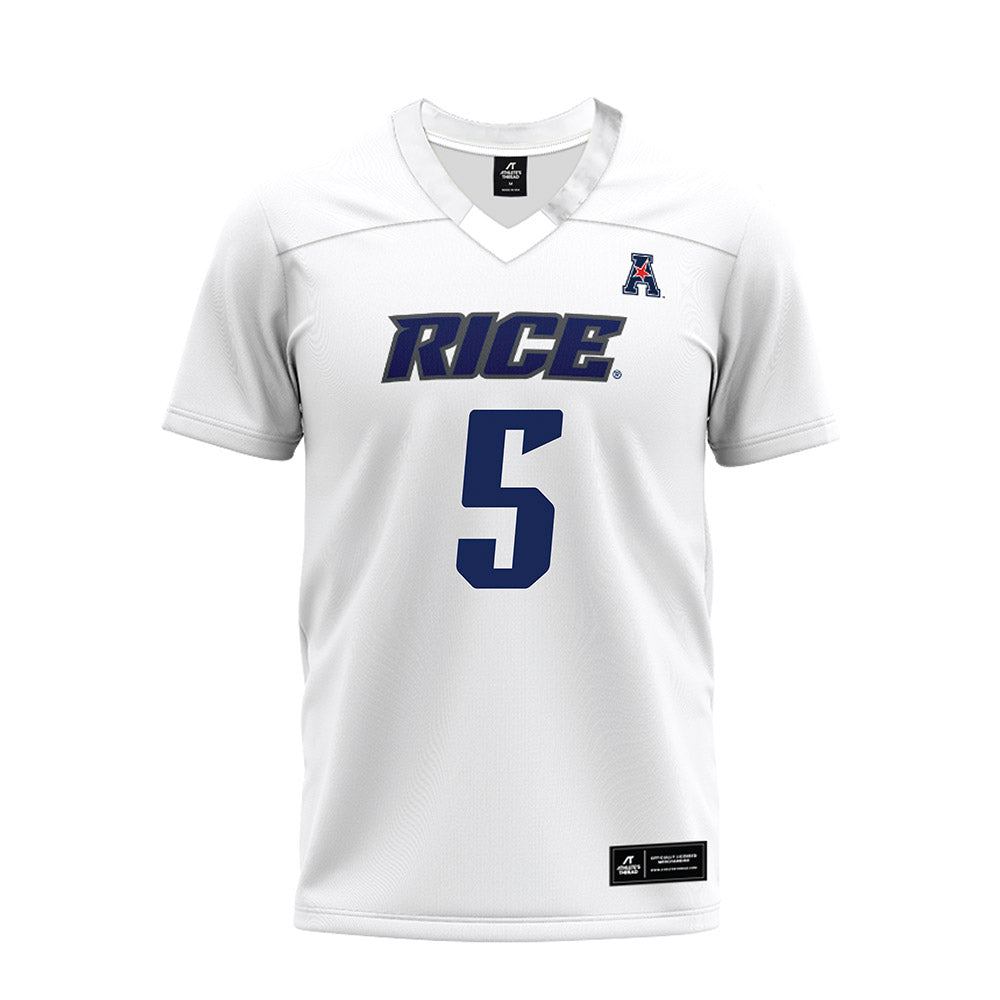 Rice - NCAA Football : Chike Anigbogu - White AAC Premium Football Jersey