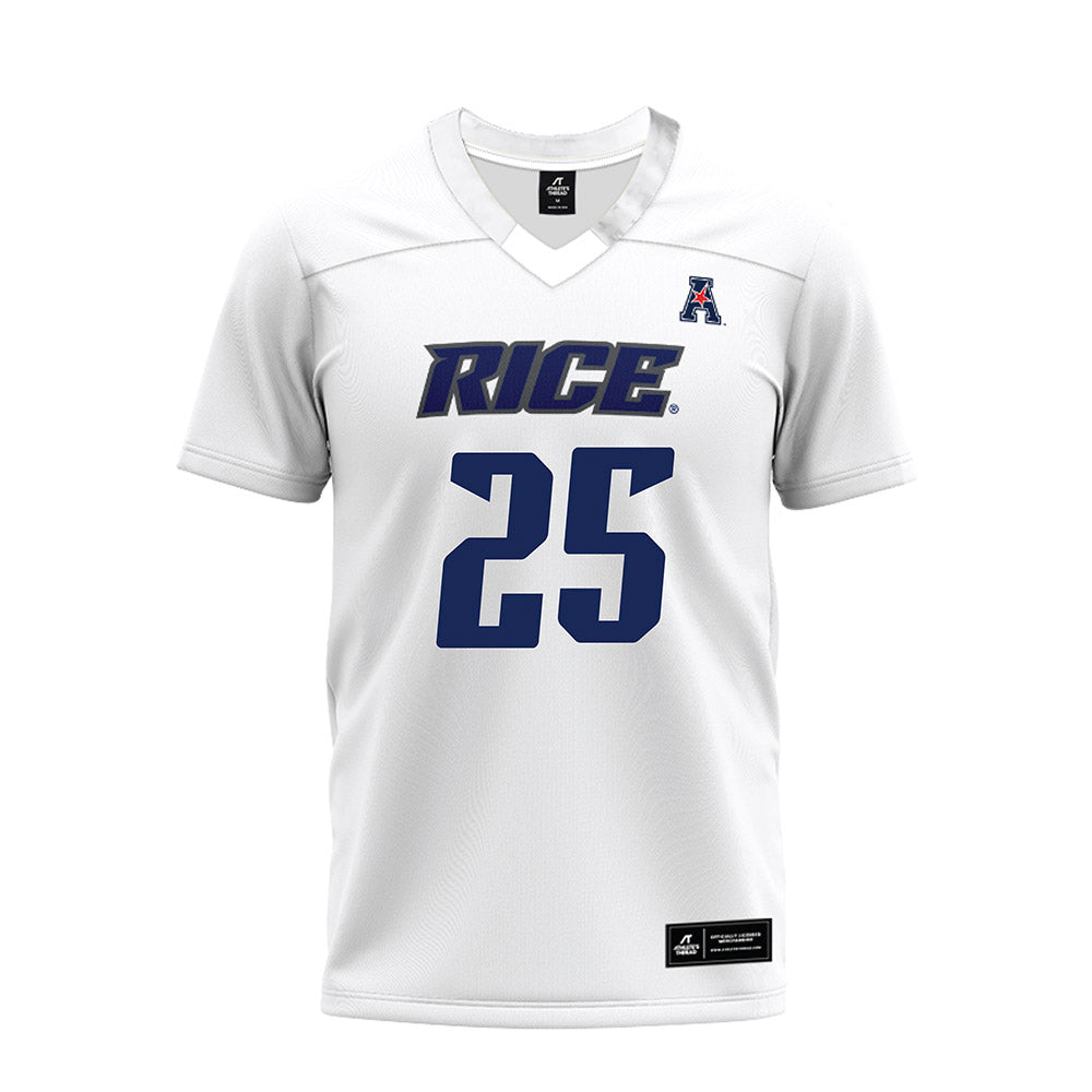 Rice - NCAA Football : Rhys Phillips - White AAC Premium Football Jersey-0