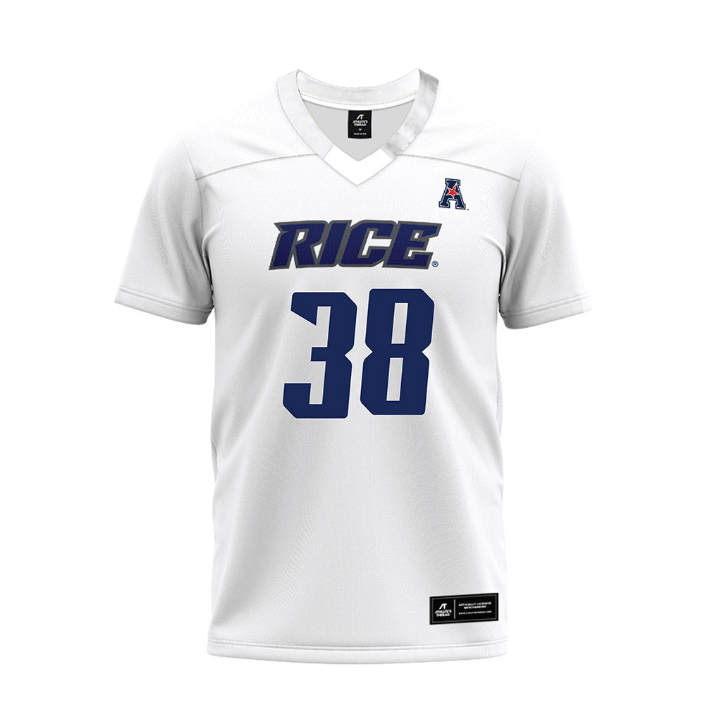 Rice - NCAA Football : Shepherd Bowling - White AAC Premium Football Jersey-0