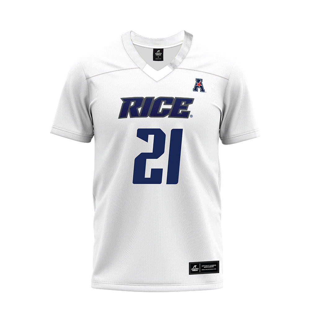 Rice - NCAA Football : Jamarion Clark - White AAC Premium Football Jersey-0