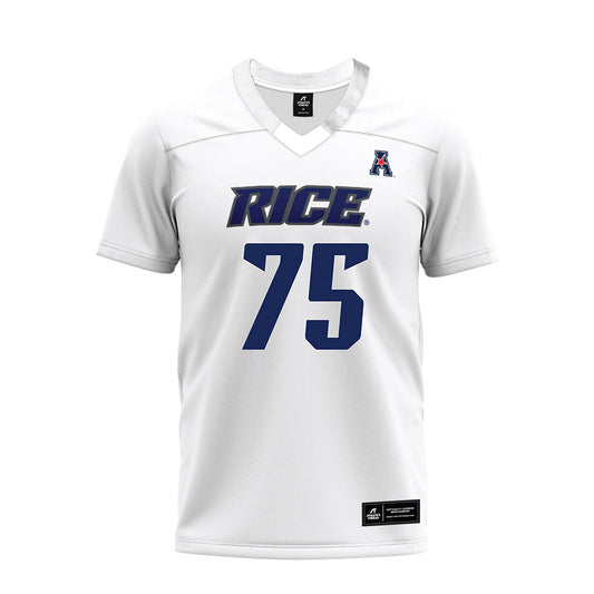 Rice - NCAA Football : Blake Boenisch - White AAC Premium Football Jersey-0