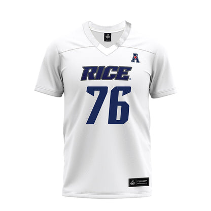 Rice - NCAA Football : John Long - White AAC Premium Football Jersey