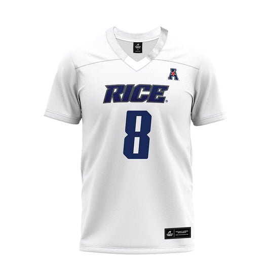 Rice - NCAA Football : Joseph Mutombo - White AAC Premium Football Jersey-0