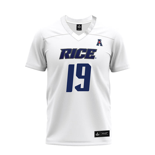 Rice - NCAA Football : Jeremiah Williams - White AAC Premium Football Jersey-0