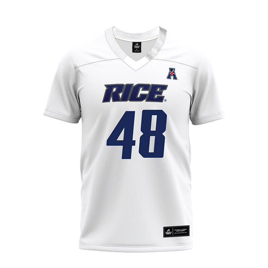 Rice - NCAA Football : Wyatt Freeman - White AAC Premium Football Jersey