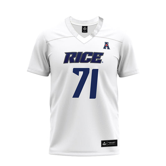 Rice - NCAA Football : Clay Servin - White AAC Premium Football Jersey